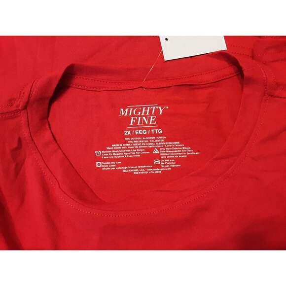 Mighty Fine Cheer Unisex Graphic Red T-Shirt Size 2X Short Sleeve Casual - Picture 3 of 3